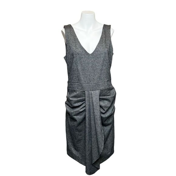 New York & Co. Collection gray herringbone sleeveless dress size 14 - Picture 1 of 15